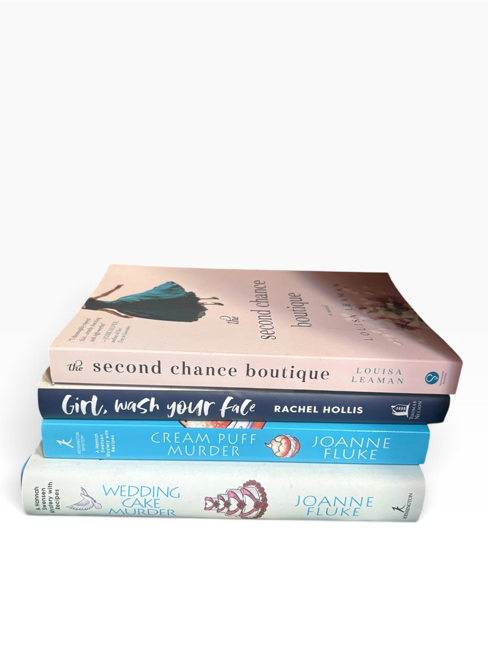 Lot of 4 Books Chick Lit Fiction & Non Louisa Leaman Rachel Hollis Joanne Fluke